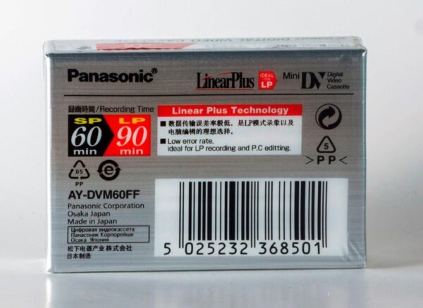 Panasonic minidv cassette DVC 60 recording tape