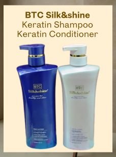 BTC Silk&shine Shampoo 500ml Conditioner 500ml Combo