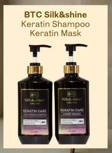 btc silk&shine keratin shampoo